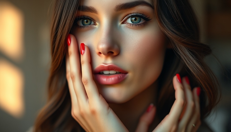 Stylish woman with colorful nails, modern lifestyle tips.