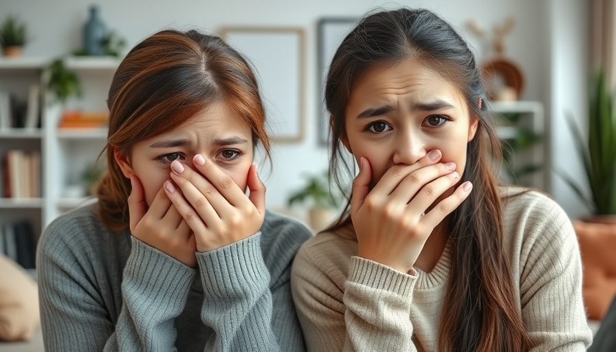 Concerned mother and daughter in living room, highlighting stop measles comeback.