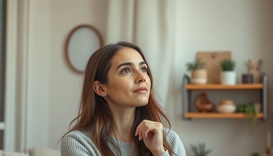 Thoughtful young woman thinking about health tips for everyday life.