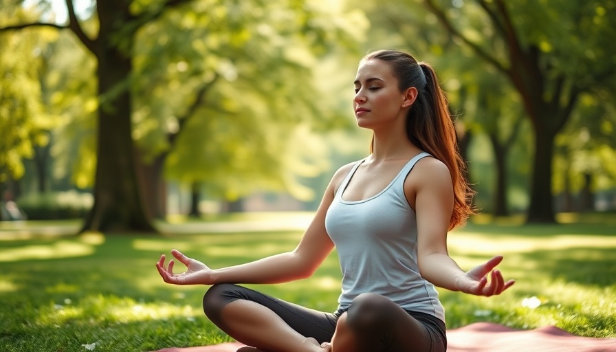 Serene woman meditating outdoors for wellness tips for everyday life.