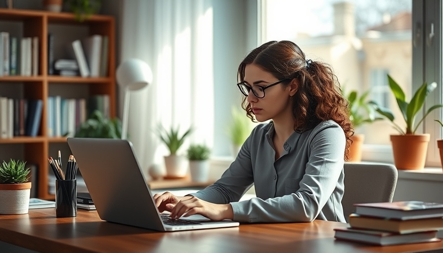 Young woman researching long-term steroid use and adrenal function at home.