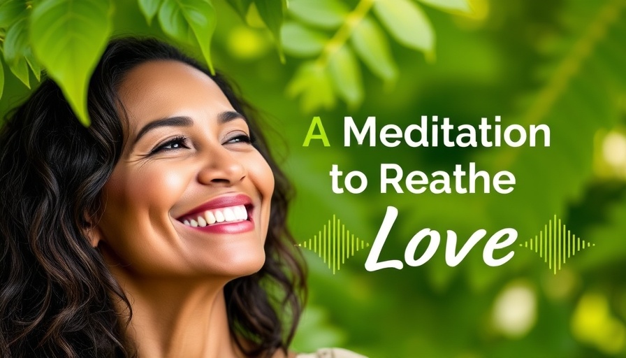 Podcast cover for breathing out love meditation with calming visuals.