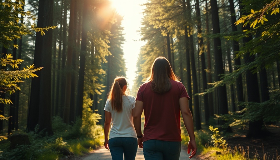 Freedom from tech overload in a serene forest walk