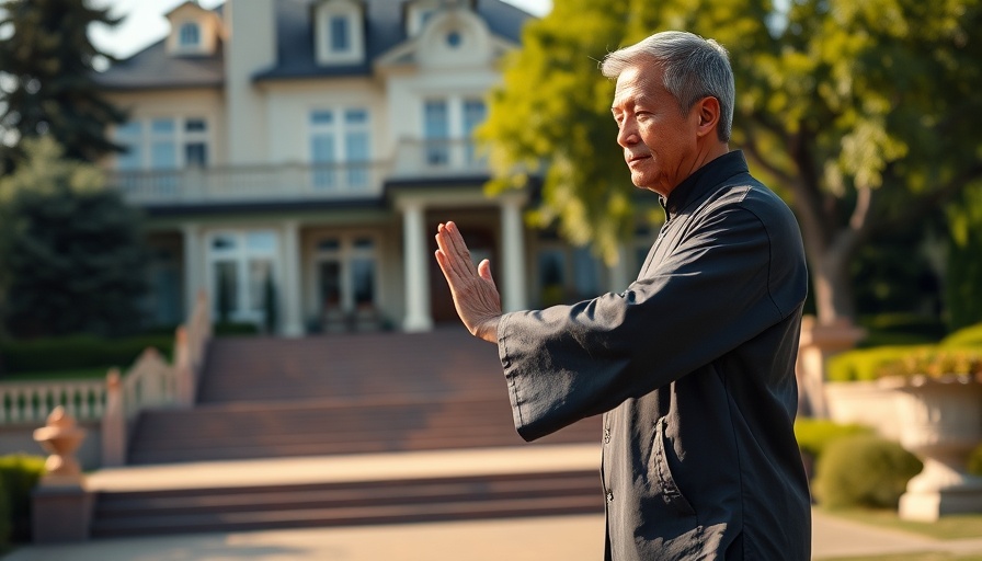 Mindful tai chi practice outdoors illustrating weight loss.