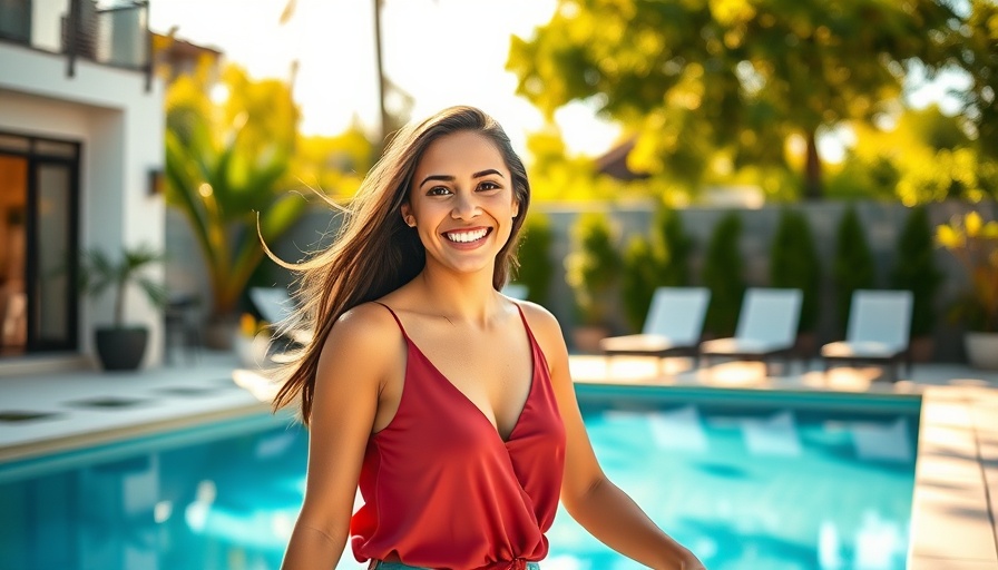 Confident woman enjoying sunny day for Spring Slim Down Challenge.