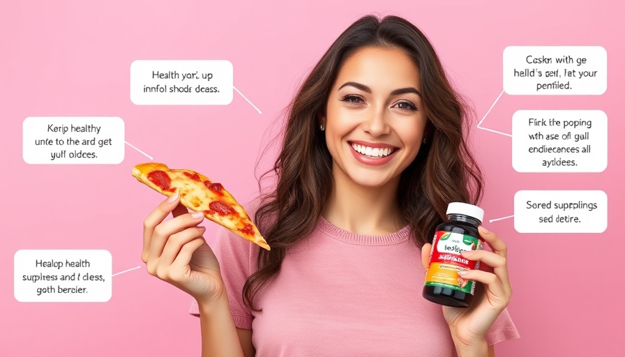 Young woman showing best morning routine for digestion with supplements.