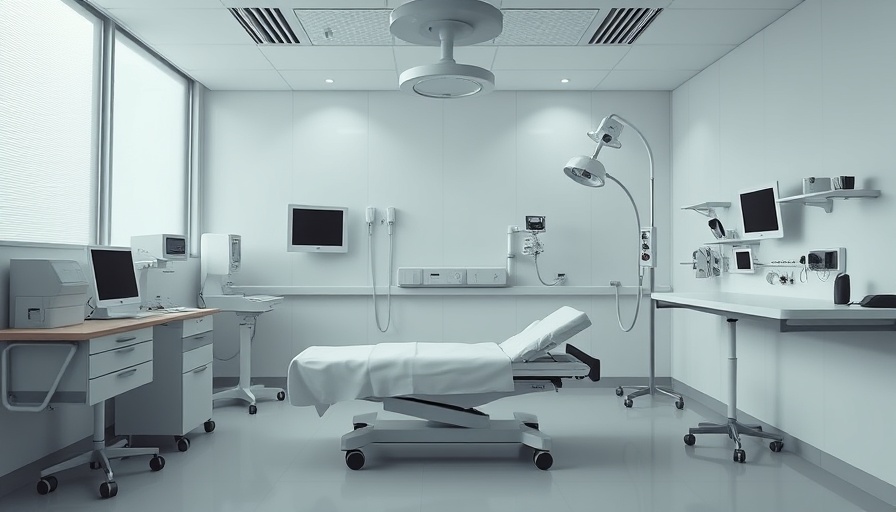 Modern examination room for erectile dysfunction treatment, depicting a clinical setting.