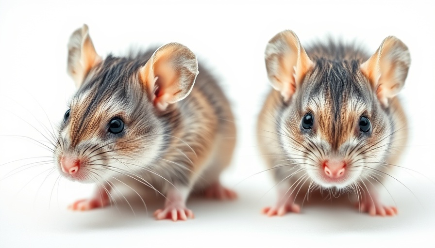 Hair regrowth in laboratory mice showing before and after results.