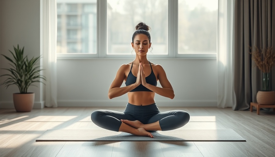 Serene woman practicing yoga indoors for wellness tips for everyday life.