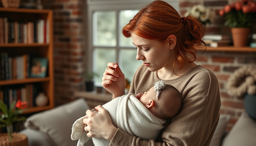 Tender moment of mother holding a newborn, embracing the essence of mothering yourself.
