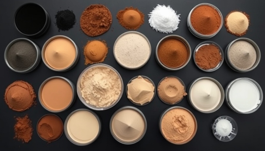 Various hair loss concealer powders in 2025, color options shown.