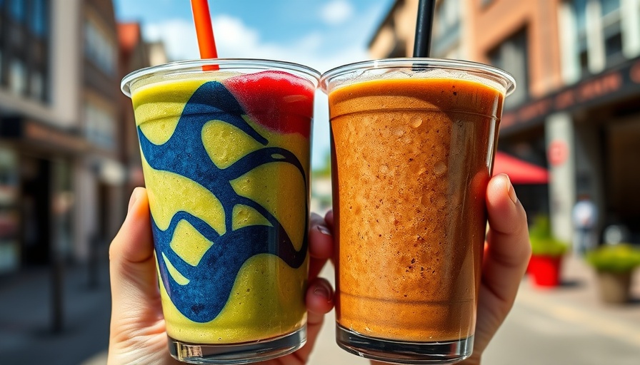 Colorful smoothies highlighting functional coffee trends
