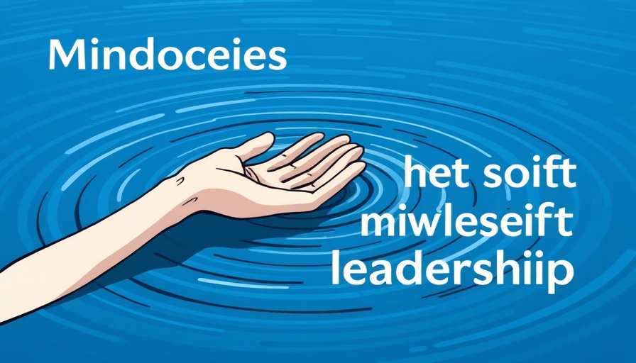 Illustrated hand creating ripples on a magazine cover highlighting the link between purpose and performance.