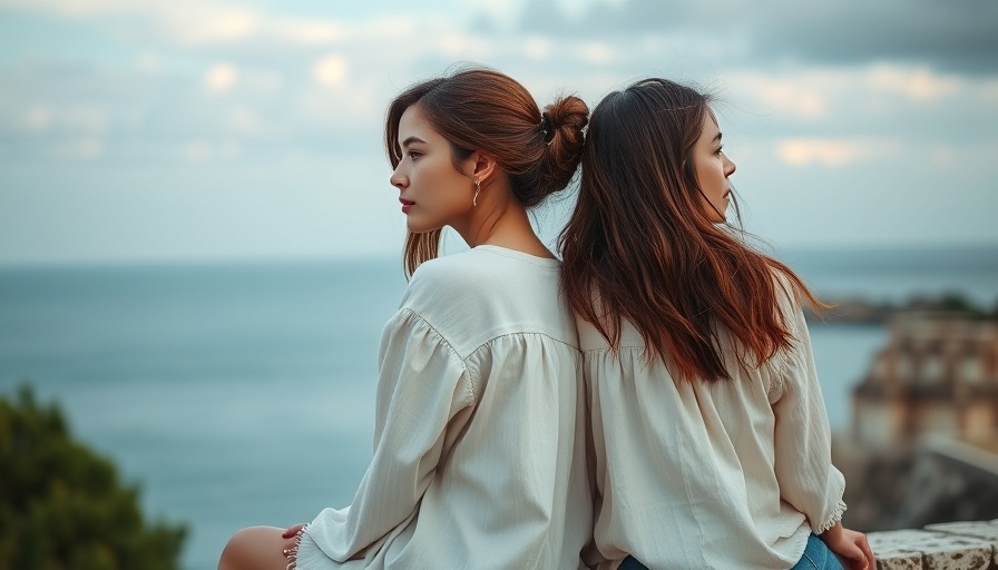 Two young women sitting apart, showing signs of a bad friend.