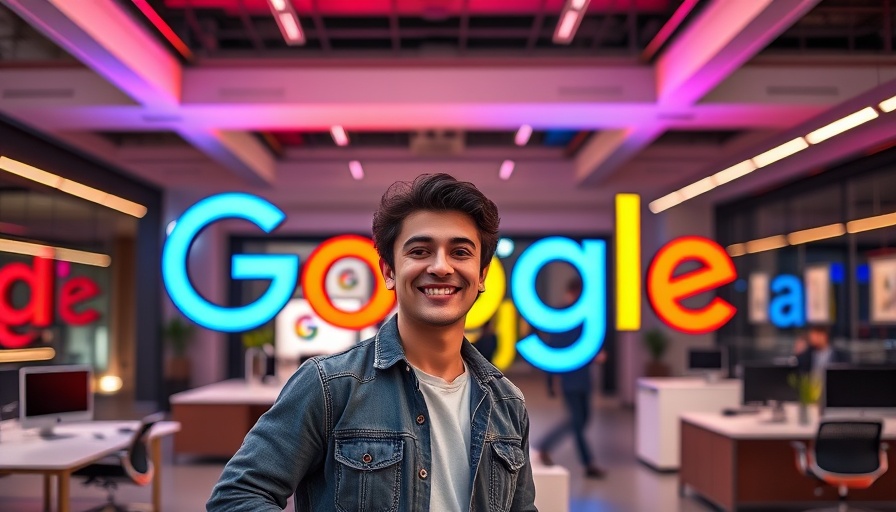 Colorful neon Google sign symbolizing the future of business.