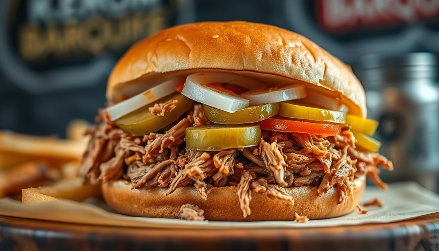 Tasty pulled pork sandwich at Dickey's Barbecue Pit in Canyon City.