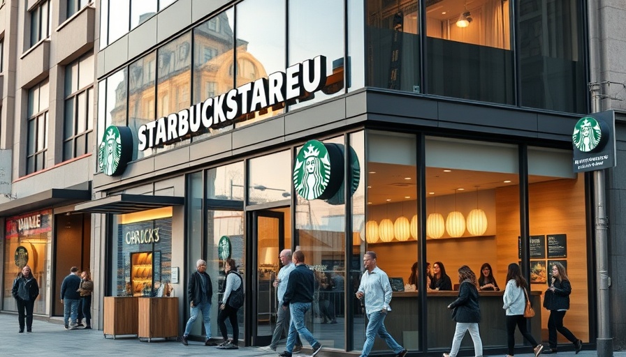 Starbucks storefront with people waiting outside, 2025 closures context.