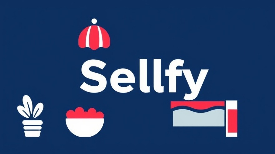 Minimalistic Sellfy logo illustration for restaurant digital sales transformation