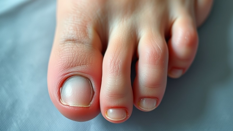 Close-up of a foot with five toes showcasing emuaid nail fungus treatment results.