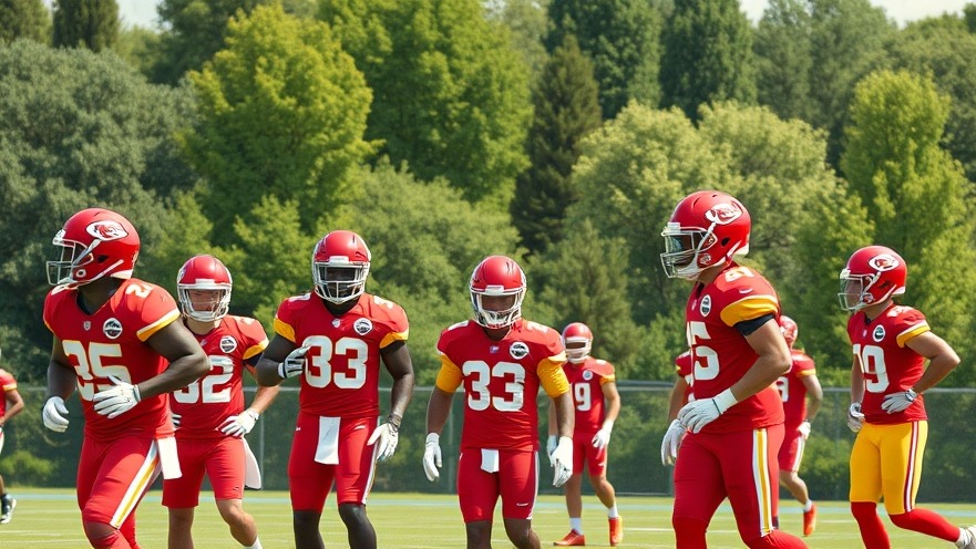 Kansas City Chiefs practice scene showcasing NFL surprises with dynamic youth sports excitement.