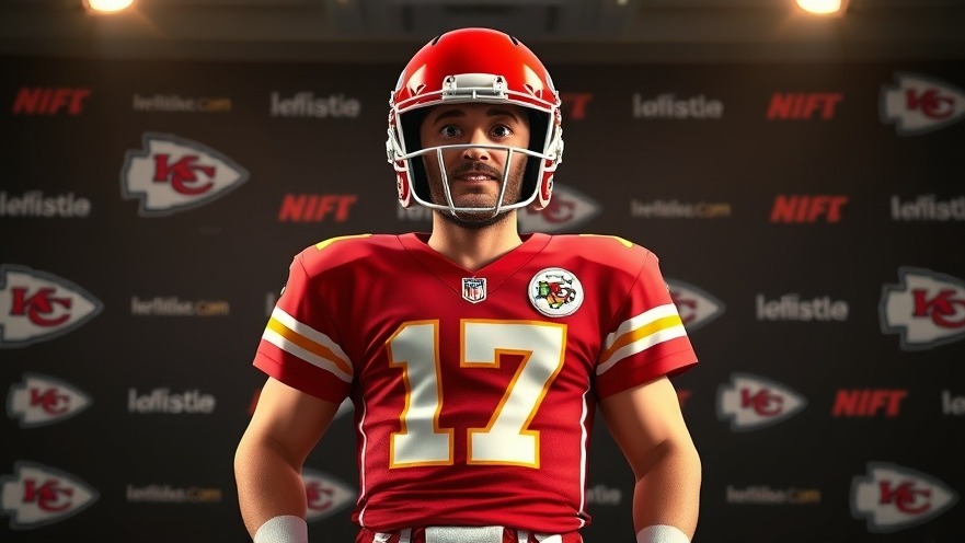 Photorealistic 3D cartoon NFL quarterback Gardner Minshew at Chiefs press event.