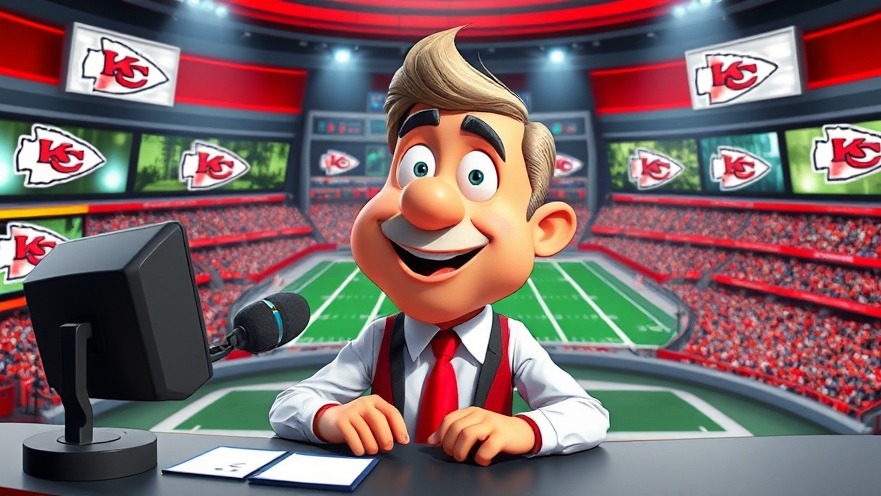 3D animated sports commentator discussing NFL training camp insights with vibrant colors.