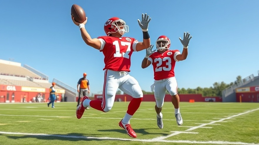 Kansas City Chiefs players practicing under clear skies, showcasing NFL surprises and fan excitement.