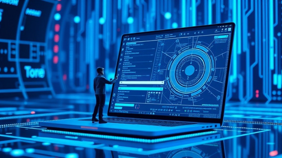 AI for Small Business digital concept with loading screens.
