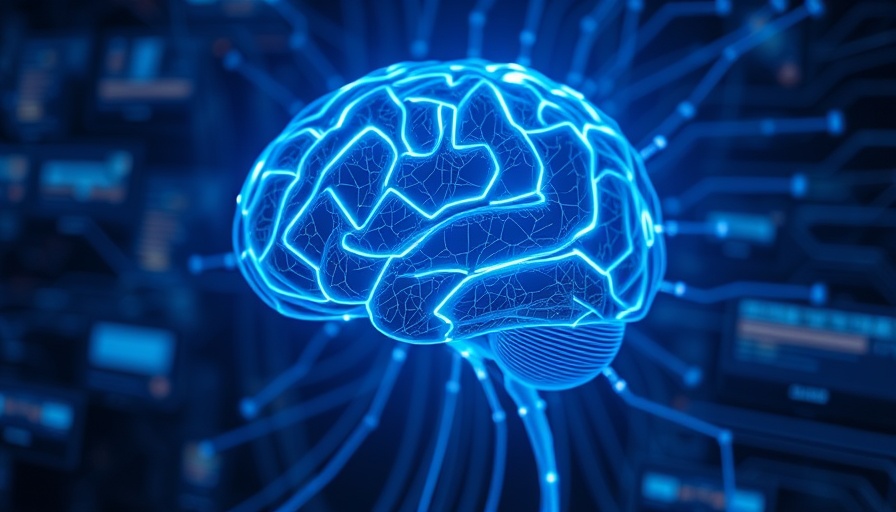 Futuristic brain interface displaying AI thinking enhancement.