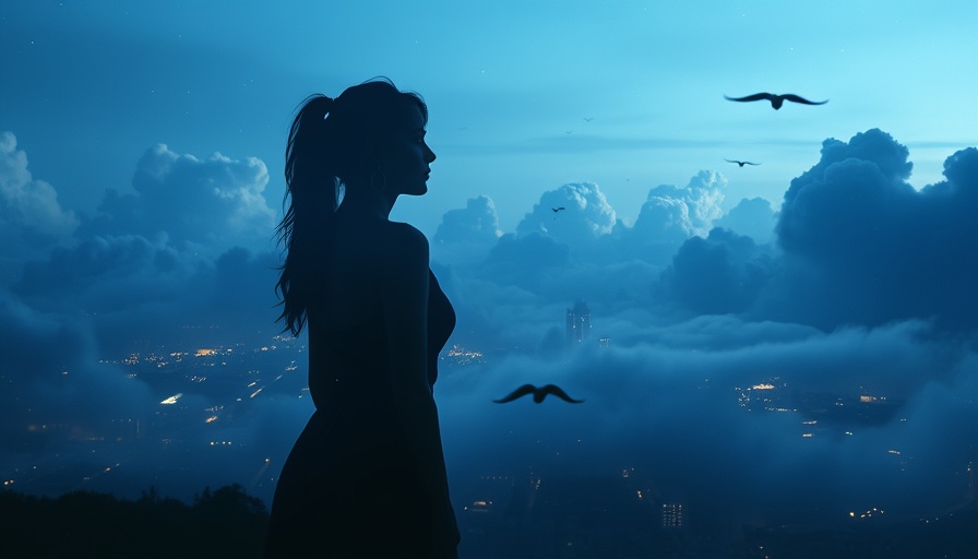 Surreal female silhouette blending with cityscape, illustrating How Do LLMs Think.