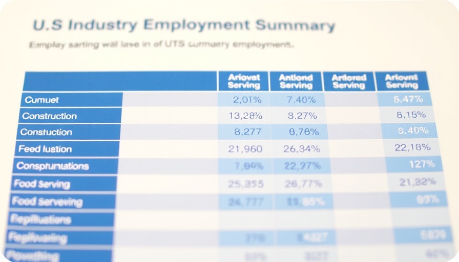 US industry employment table on adaptability for small businesses.