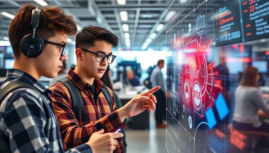 Developers exploring generative AI in a tech-filled office