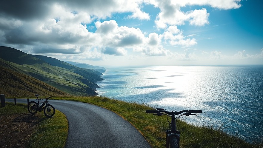 Scenic electric bike path along dramatic Basque coastline for sustainable tourism.