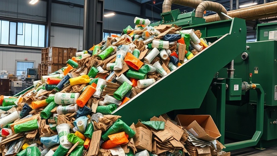 Machinery at a recycle sorting center enhancing supply chain management through zero waste strategies.