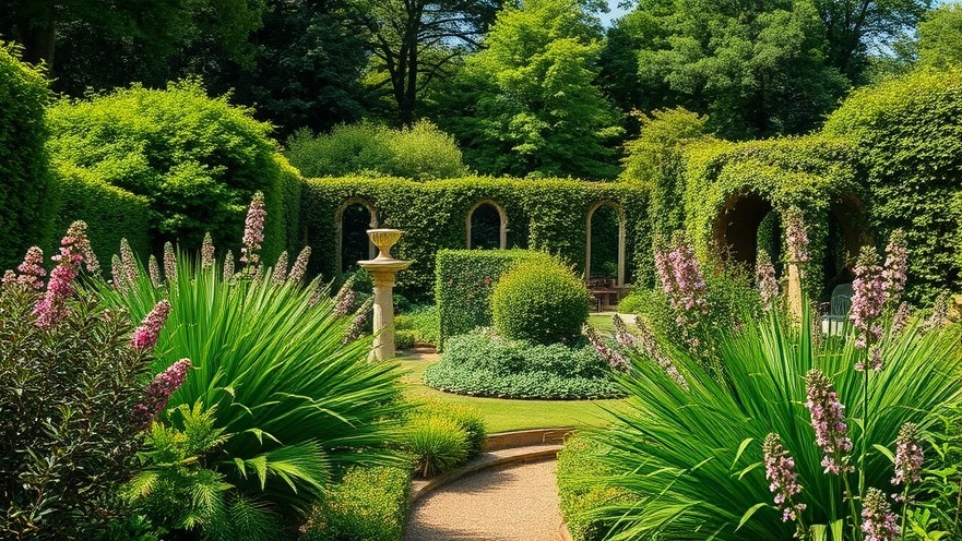 Lush gardens at Audley End House, showcasing eco-friendly gardening and sustainable design.