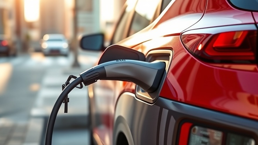 2020 Hyundai Kona electric vehicle in urban setting, showcasing used electric vehicles.
