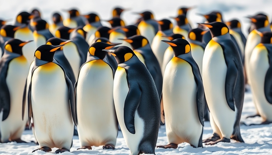 Penguin colony in icy enclosure showcasing emperor penguin sightings