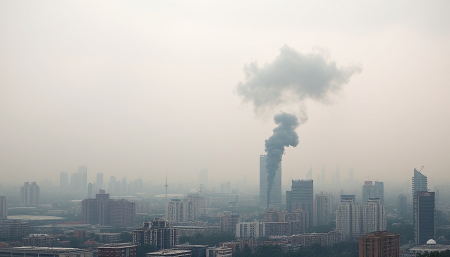 Urban skyline with smoke in distance, Europe and Iran diplomacy