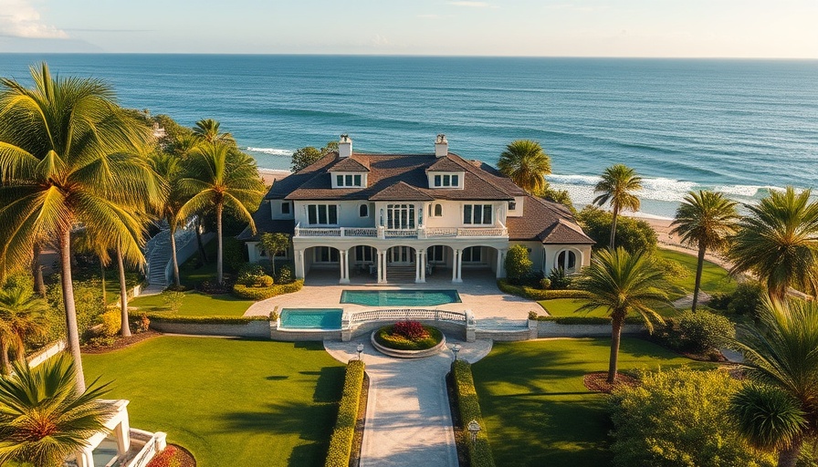 Luxurious coastal mansion in Palm Beach, real estate sales