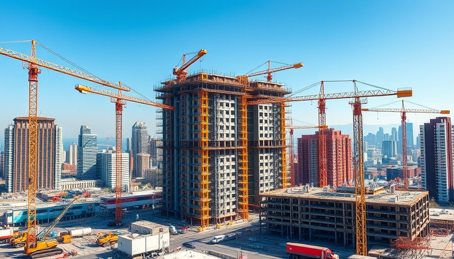 Immocorp construction loan Northwood District site with cranes.