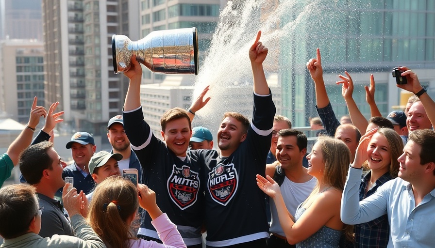 Florida Panthers Stanley Cup Celebration with champagne spray.