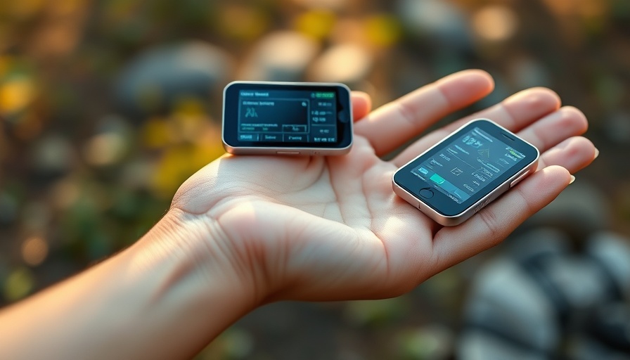 Futuristic compact smart devices on hand, next level tech you can actually buy.