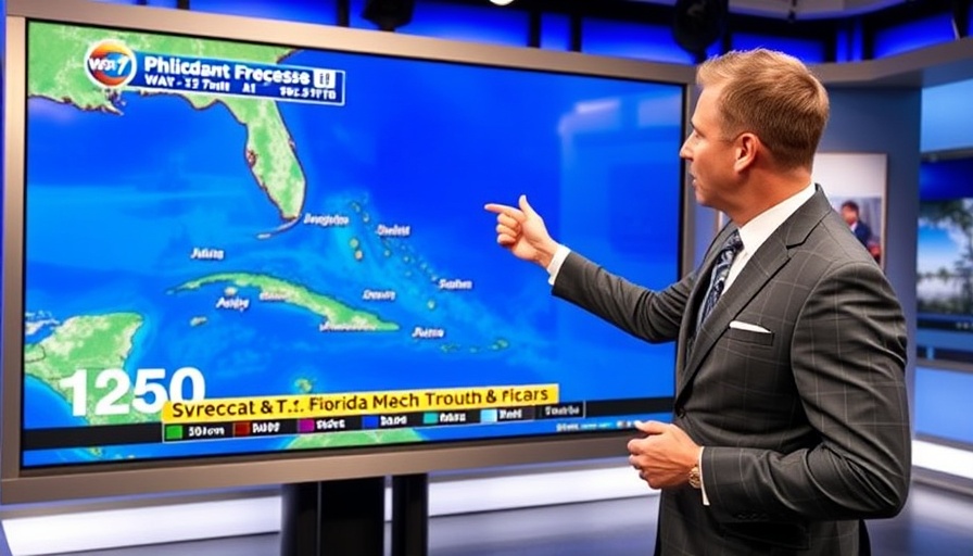 Weather presenter discusses tropical development and South Florida weather.