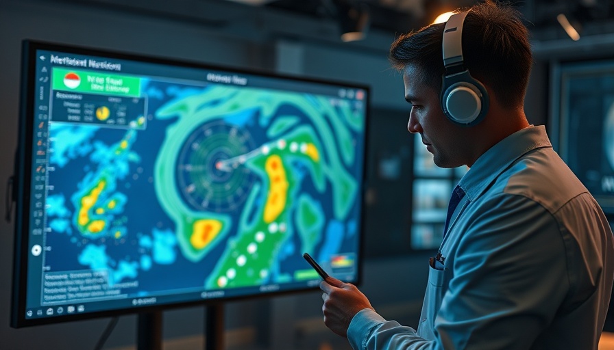 South Florida weather forecast display with meteorologist