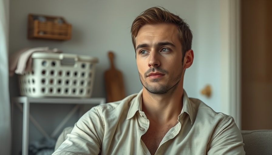 Thoughtful man indoors, soft lighting, Song of the Summer 2025.
