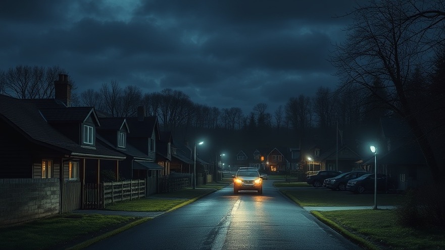 Nighttime neighborhood in Aberdeen, showcasing community safety and crime investigation.