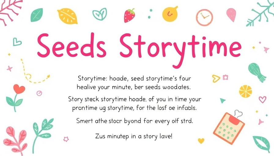Once Upon a Pine Storytime flyer for infant activities.