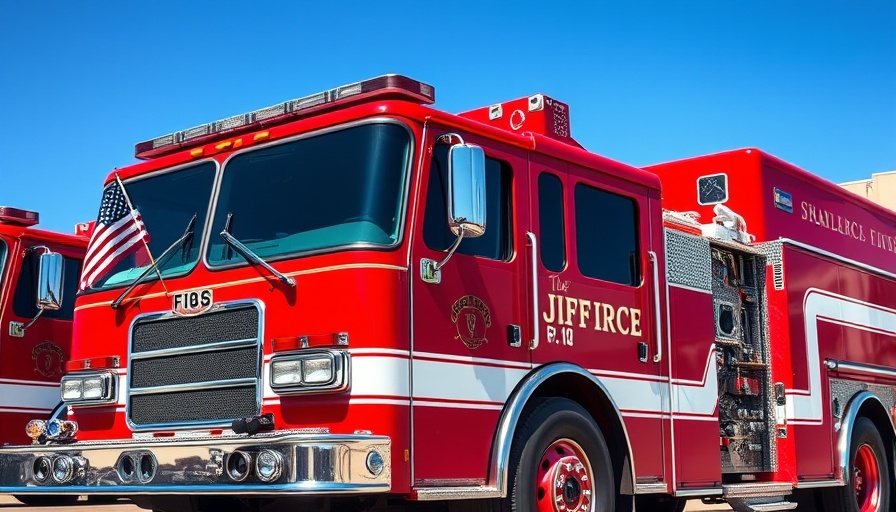 West End Fire Department truck under clear sky.