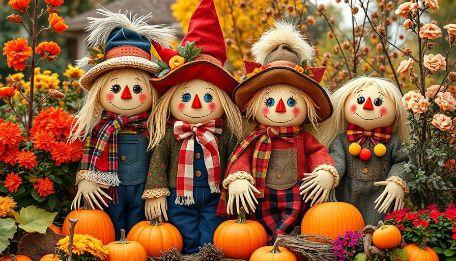 Sandhills Horticultural Garden Scarecrow Stroll featuring festive scarecrows.