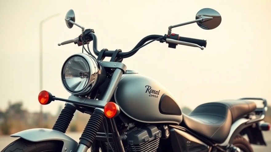 Photorealistic motorcycle image promoting road safety awareness and motorcycle safety.